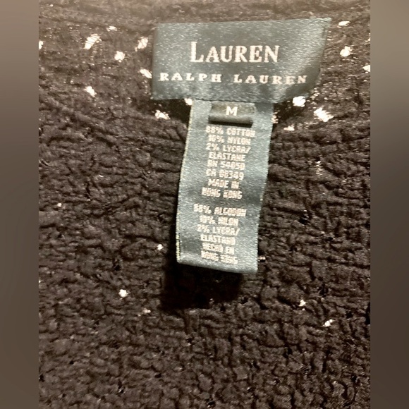 Lauren Ralph Lauren black open knit pullover sweater - Picture 4 of 5
